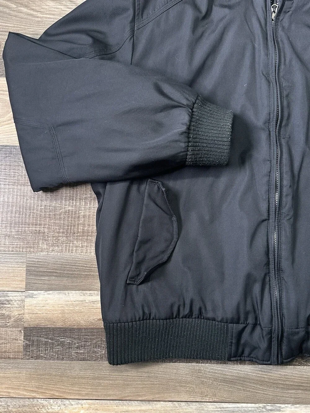 Calvin Klein Men’s XL Black Bomber Jacket Water Resistant Windproof Utility
